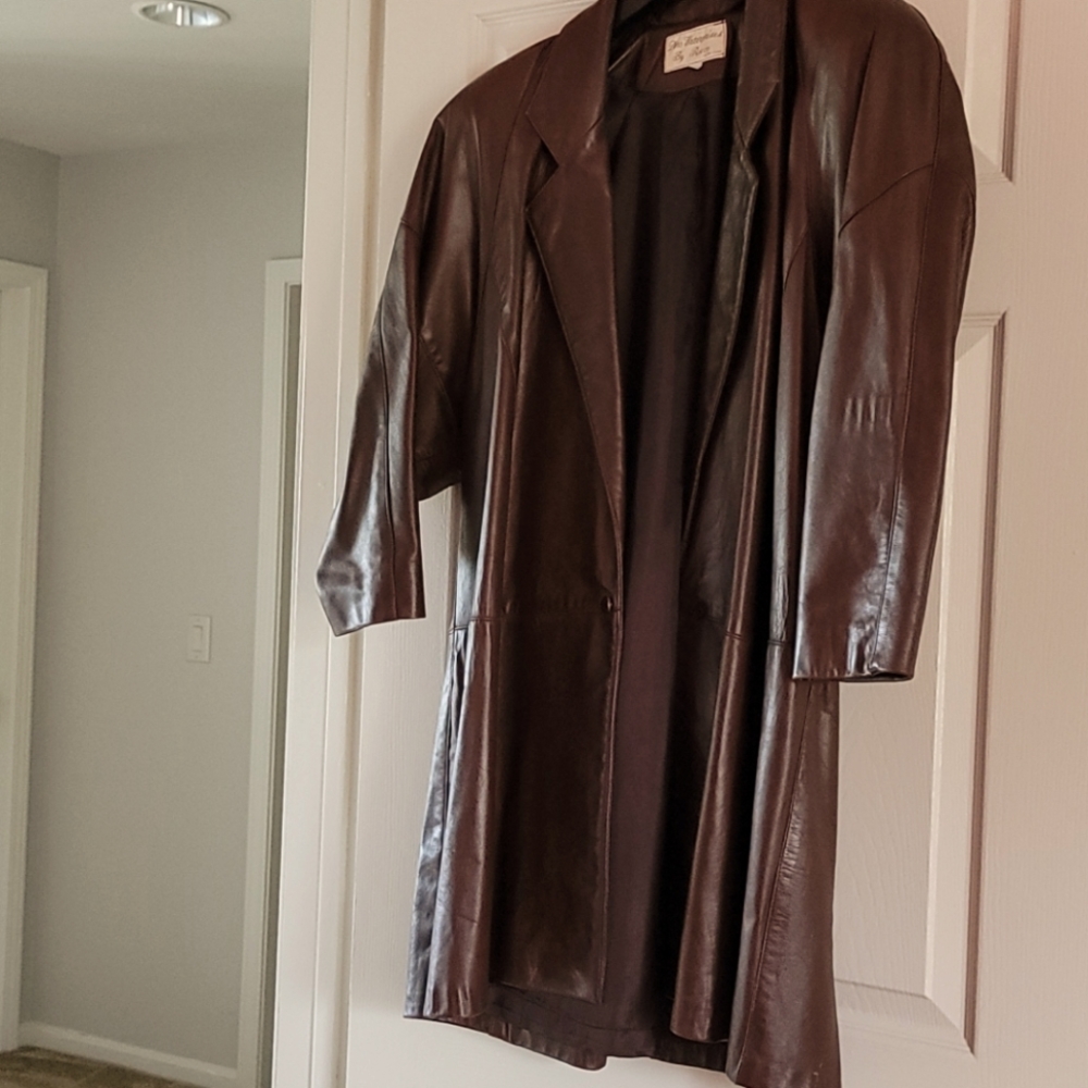 Soft leather coat